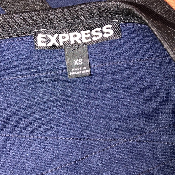 Express size xsmall blue & black bandage skirt - Picture 6 of 7